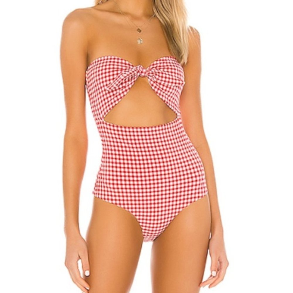 ONIA - Marie One Piece in Red Gingham - Size S